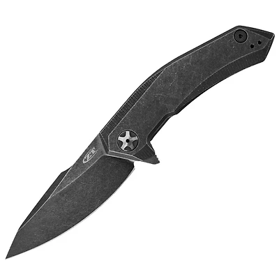 Zero Tolerance 0095BW Manual Knife Frame Lock Black Titanium [3.6" Plain Blackwash] Drop Point 0095BW