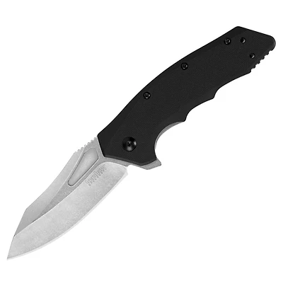 Kershaw Flitch Spring Assisted Knife Black GFN [3.25" Stonewash 8Cr13MoV] 3930