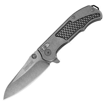Kershaw Agile Spring Assisted Knife Gray Stainless Steel [2.75" Stonewash 8Cr13MoV] Sheepsfoot 1558