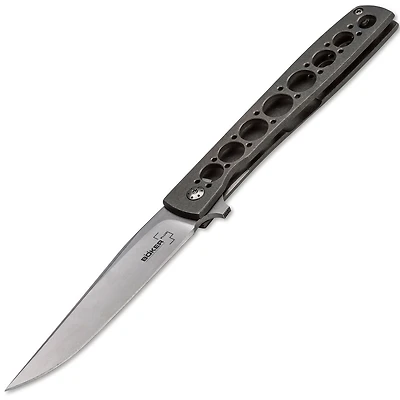 Boker Plus Urban Trapper Grand Manual Knife Gray Titanium [3.875" Plain Satin] Clip Point 01BO736