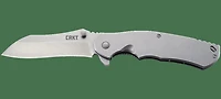 CRKT Rasp Manual Knife Frame Lock Gray Stainless Steel [3.67" Plain Stonewash] Wharncliffe 2081