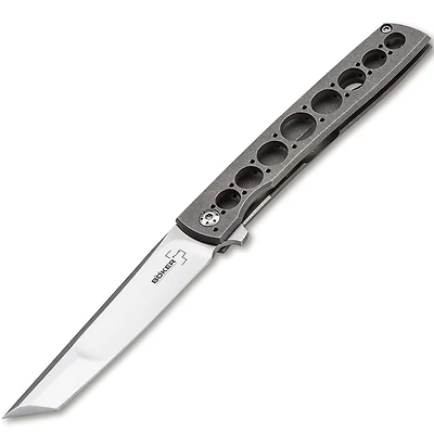 Boker Plus Urban Trapper Manual Knife Gray Titanium [3.50" Plain Satin] Tanto 01BO721