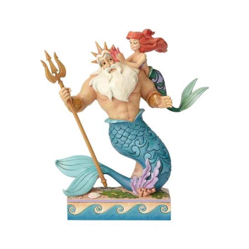 Disney Little Mermaid Ariel & King Triton Statue Jim Shore