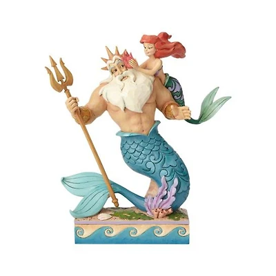 Disney Little Mermaid Ariel & King Triton Statue Jim Shore