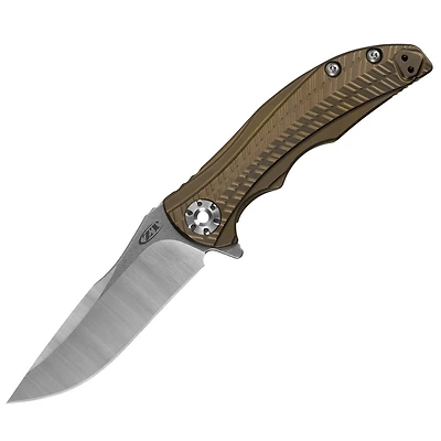 Zero Tolerance 0609 Manual Knife Frame Lock Bronze Titanium [3.4" Plain Stonewash] Drop Point 0609
