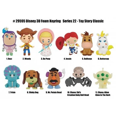 Disney Toy Story Classic (Series 22) 3D Foam Bag Clip [1 Random Bag]