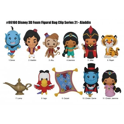 Disney Aladdin (Series 21) 3D Foam Bag Clip [1 Random Bag]