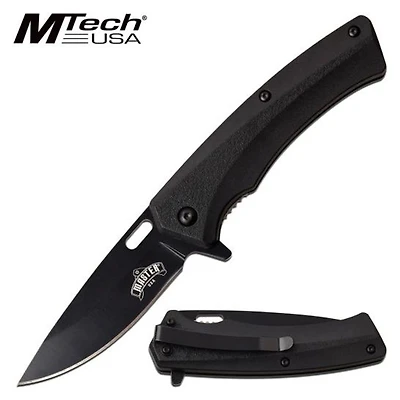 Master - Black Pocket Knife Spring Assisted