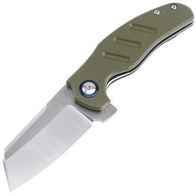 Kizer Vanguard Series Mini C01C Manual Knife Liner Lock OD Green G-10 [2.63" Satin 154CM] Sheepsfoot V3488C2