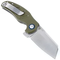 Kizer Vanguard Series Mini C01C Manual Knife Liner Lock OD Green G-10 [2.63" Satin 154CM] Sheepsfoot V3488C2