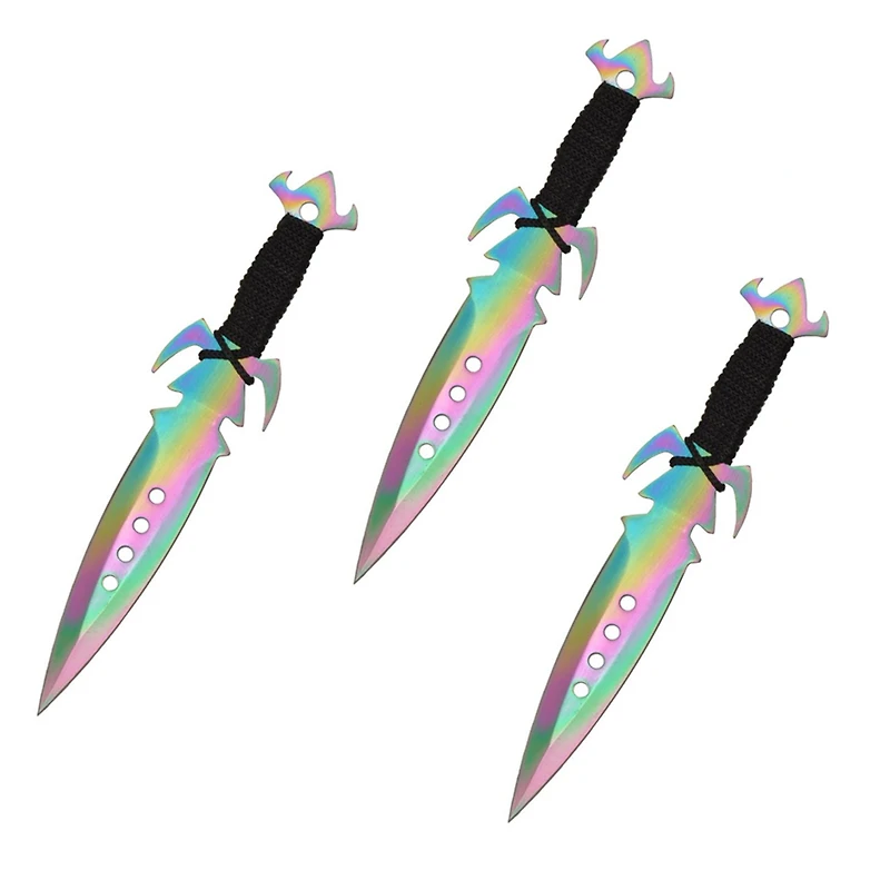 Rainbow Throwing Knife 3pc Set