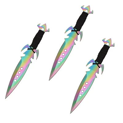 Rainbow Throwing Knife 3pc Set