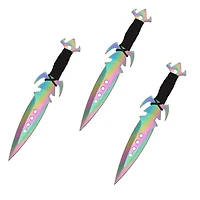 Rainbow Throwing Knife 3pc Set