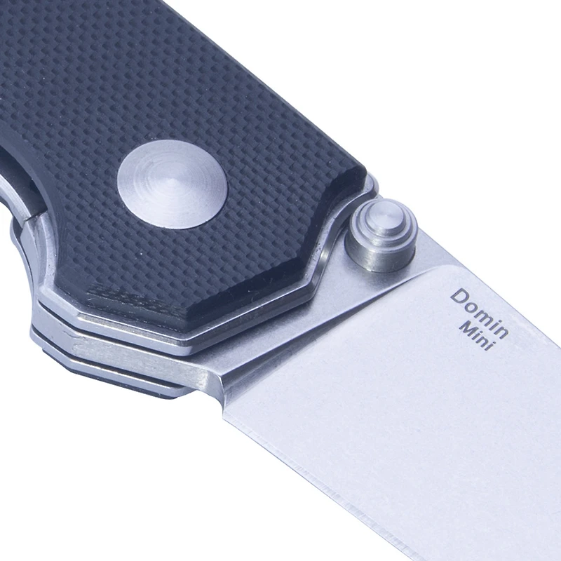 Kizer Vanguard Series Mini Domin Manual Knife Liner Lock Black G-10 [2.875" Stonewash Bohler N690] Drop Point V3516N1