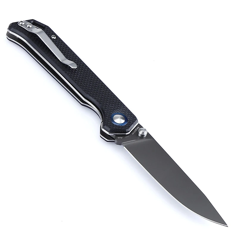 Kizer Vanguard Series Begleiter Manual Knife Liner Lock Black G-10 [3.50" Gray VG-10] Drop Point V4458A1