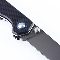 Kizer Vanguard Series Begleiter Manual Knife Liner Lock Black G-10 [3.50" Gray VG-10] Drop Point V4458A1