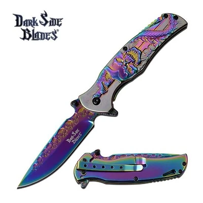 Dark Side Skull Dragon RB AO Pocket Knife