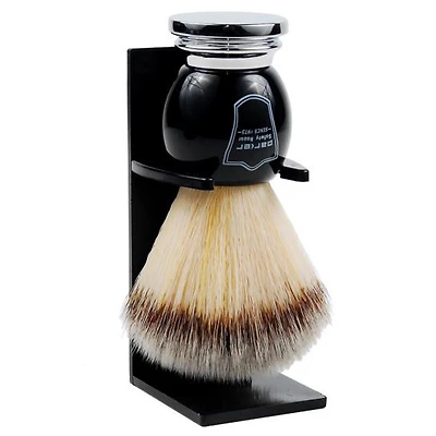 Parker - Black & Chrome Synthetic Bristle (Shaving Brush)
