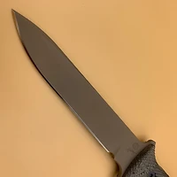 CRK Green Baret Fixed Blade Knife Gray Micarta [7.00" Dark Earth Brown Plain] Spear Point