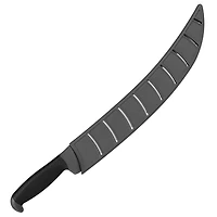 Kershaw Curved Fillet Fixed Blade Knife Black Rubber [12.00" Plain Satin] 1241X