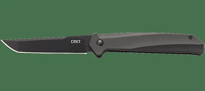 CRKT Helica Manual Knife Liner Lock Aluminum Black [3.52" Plain Black] Tanto K500GKP