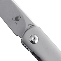 Kizer Feist Manual Knife Frame Lock Gray Titanium [2.875" Stonewash S35VN] Drop Point Ki3499