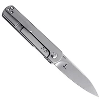 Kizer Feist Manual Knife Frame Lock Gray Titanium [2.875" Stonewash S35VN] Drop Point Ki3499