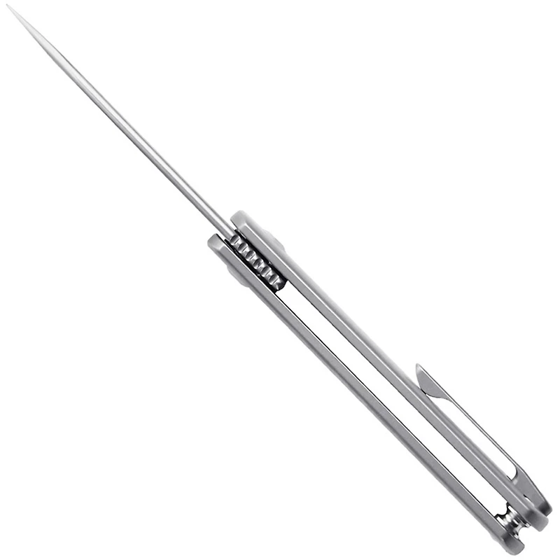 Kizer Feist Manual Knife Frame Lock Gray Titanium [2.875" Stonewash S35VN] Drop Point Ki3499