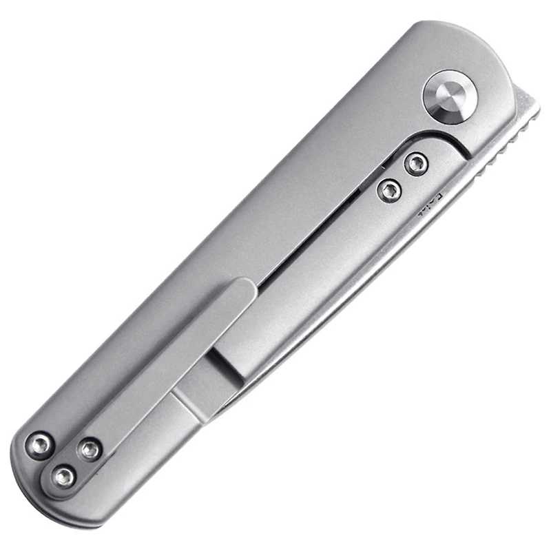 Kizer Feist Manual Knife Frame Lock Gray Titanium [2.875" Stonewash S35VN] Drop Point Ki3499