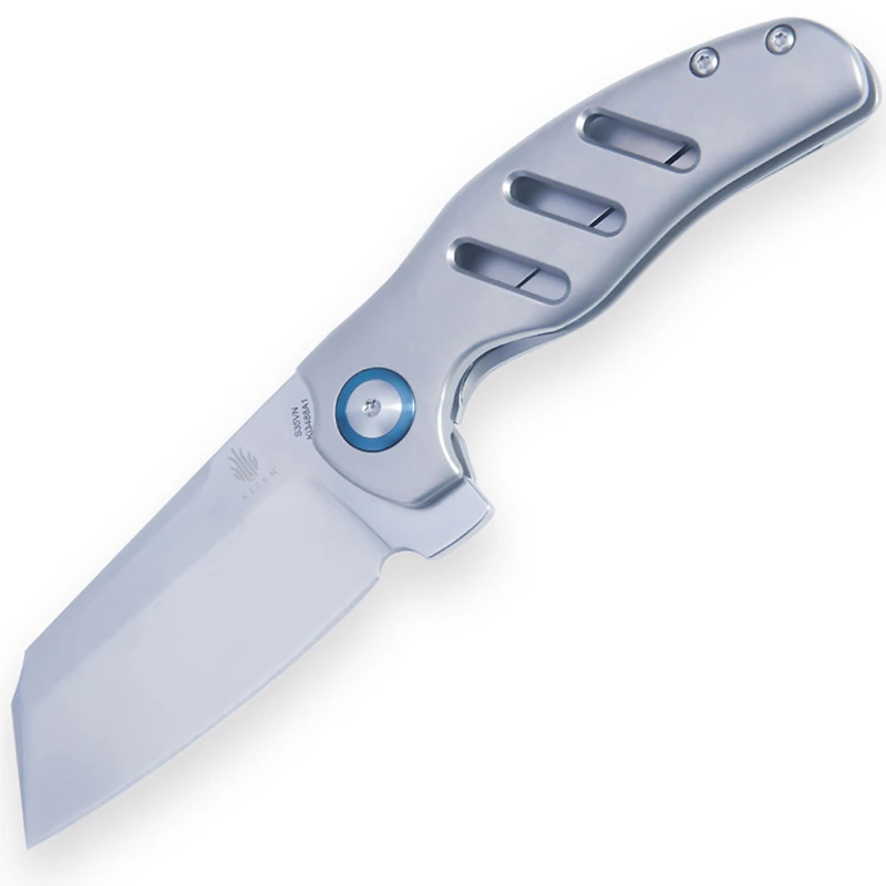 Kizer Mini C01C Manual Knife Frame Lock Gray Titanium [2.625" Satin S35VN] Sheepsfoot Ki3488A1