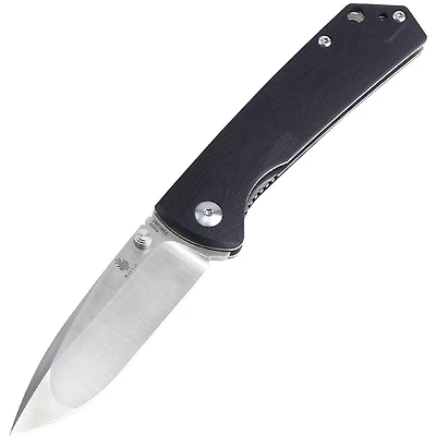 Kizer Vanguard Series Vigor Manual Knife Liner Lock Black G-10 [3.00" Satin N690] Drop Point V3403N1