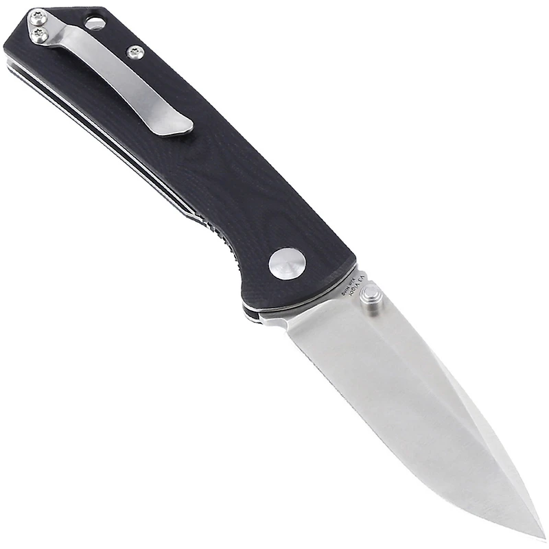 Kizer Vanguard Series Vigor Manual Knife Liner Lock Black G-10 [3.00" Satin N690] Drop Point V3403N1
