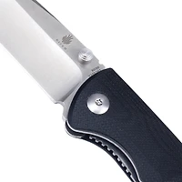 Kizer Vanguard Series Vigor Manual Knife Liner Lock Black G-10 [3.00" Satin N690] Drop Point V3403N1