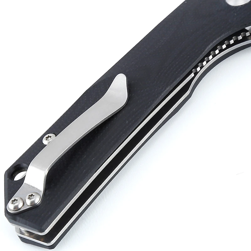 Kizer Vanguard Series Vigor Manual Knife Liner Lock Black G-10 [3.00" Satin N690] Drop Point V3403N1