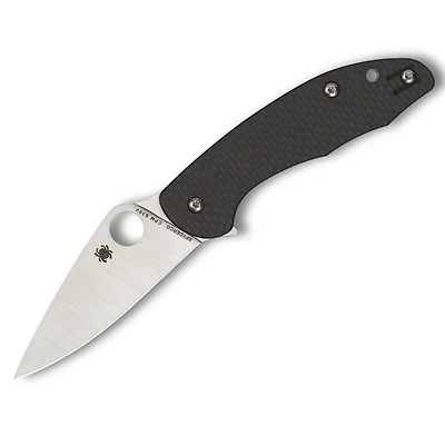 Spyderco Mantra 3 Folding Knife Compression Lock Black Carbon Fiber/G-10 [3.17" Satin S30V] C233CFP