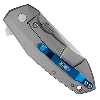 Zero Tolerance 0456 Manual Knife Frame Lock Silver Titanium [3.25" Plain Satin] Drop Point 0456