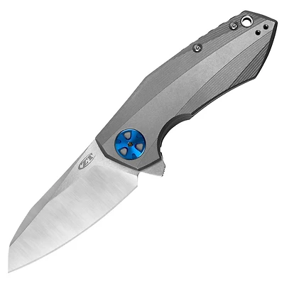 Zero Tolerance 0456 Manual Knife Frame Lock Silver Titanium [3.25" Plain Satin] Drop Point 0456