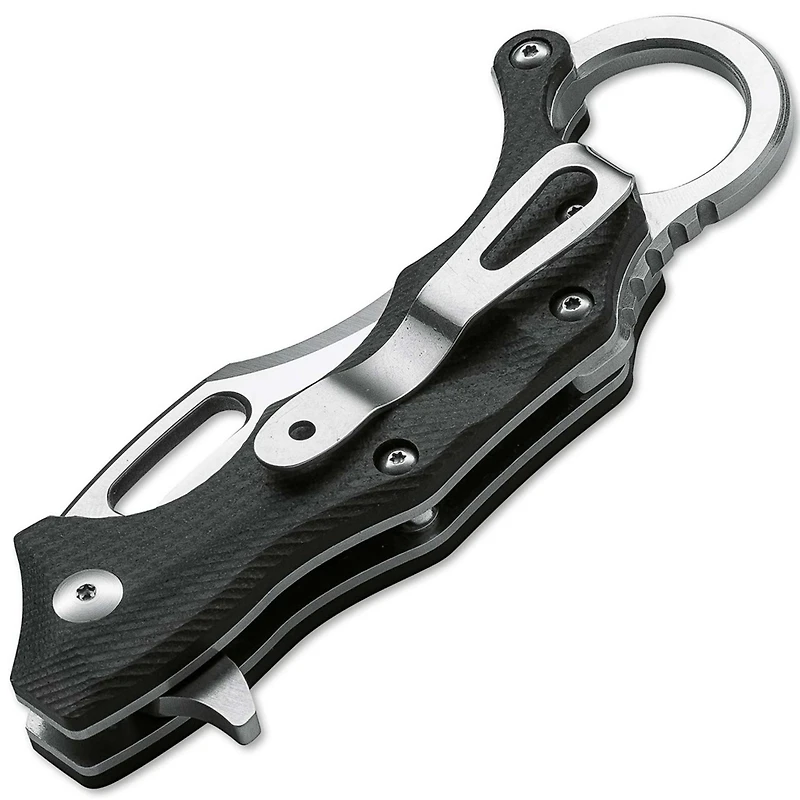 Boker Plus Wildcat Manual Knife Black G-10 [2.85" Plain Satin] Tanto 01BO772