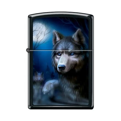 Wolf Under Moon Zippo