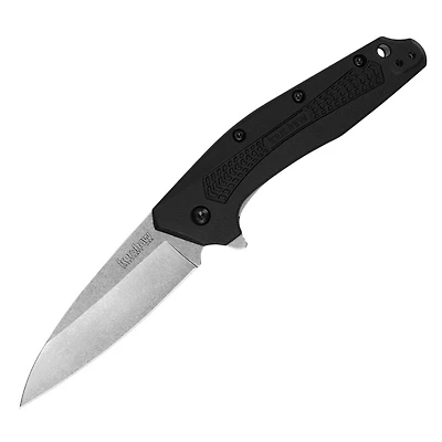 Kershaw Dividend Spring Assisted Knife Black GFN [3.00" Stonewash 420HC] Wharncliffe 1812