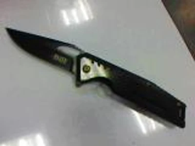 Elite Tactical BK Cut Out Drop Point Carbon Fiber Pocket Knife