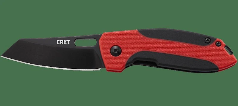 CRKT Sketch Manual Knife Liner Lock Black/Red Polymer [2.75" Plain Black] Sheepsfoot 2430