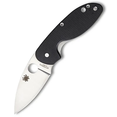 Spyderco Efficient Folding Knife Liner Lock Black G-10 [3.00" Satin 8Cr13MoV] C216GP