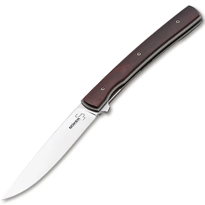 Boker Plus Urban Trapper Manual Knife Wood Cocobolo [3.75" Plain Satin] Drop Point 01BO722