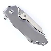 Kizer Uprising Manual Knife Frame Lock Gray Titanium [3.625" Satin S35VN] Wharncliffe Ki4491A2