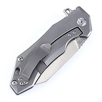 Kizer Uprising Manual Knife Frame Lock Gray Titanium [3.625" Satin S35VN] Wharncliffe Ki4491A2