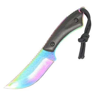 BK Wood Rainbow Hunting Knife Fixed Blade 7.5"