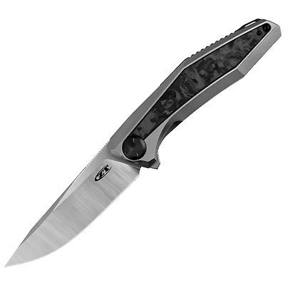 Zero Tolerance 0470 Manual Knife Frame Lock Black/Gray Titanium [3.40" Plain Satin] Drop Point 0470