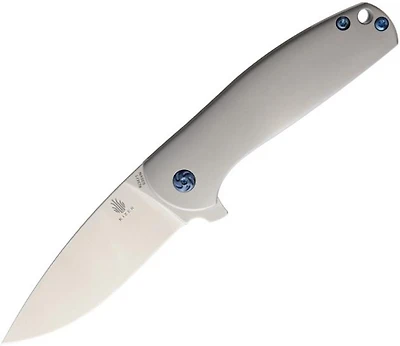 Kizer Gemini Manual Knife Frame Lock Gray Titanium [3.125" Stonewash S35VN] Drop Point Ki3471
