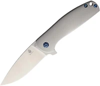 Kizer Gemini Manual Knife Frame Lock Gray Titanium [3.125" Stonewash S35VN] Drop Point Ki3471